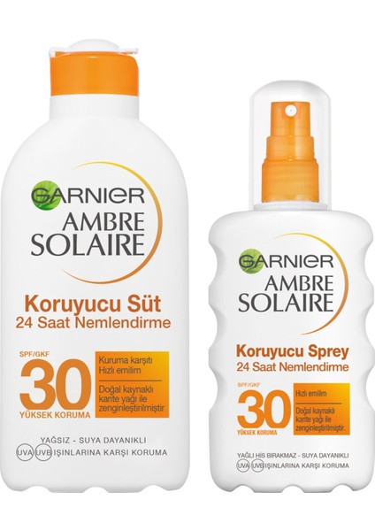 Güneş Sütü Spf 30 200 ml + Güneş Koruyucu Süt Sprey SPF30 200 ml