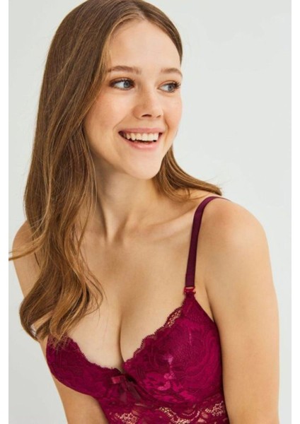 Kadın Ipli Çiçekli Dantelli Hafif Destekli Balensiz Bralet Sütyen fırsatları