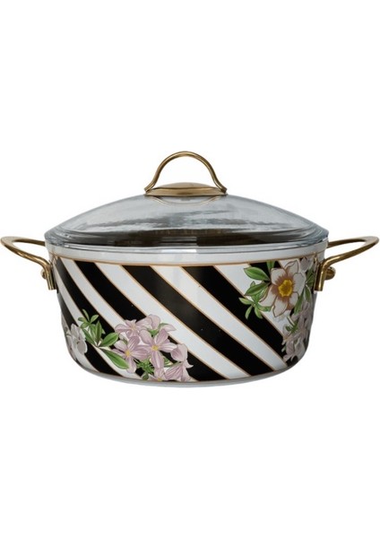 8818 Begonvil Emaye 24 cm. Derin Tencere