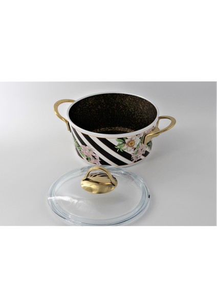 8818 Begonvil Emaye 24 cm. Derin Tencere modelleri