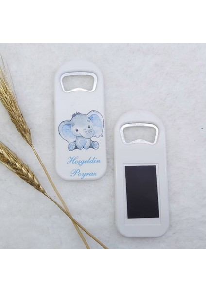 30 Adet Fil Baskılı Dikey Açacak Magnet 4,5X10,5 cm Uv Erkek Bebek Magnetleri