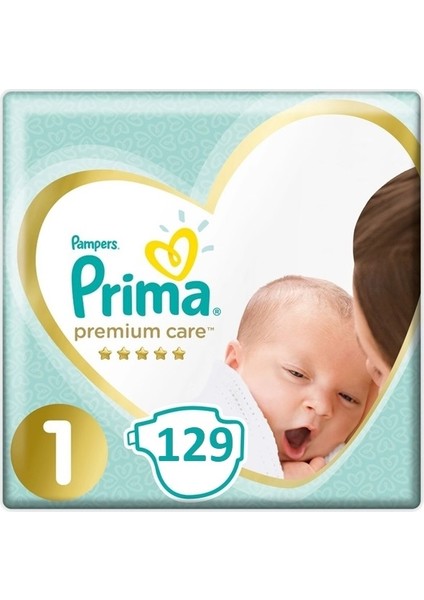 Premium Care 1 Numara Bebek Bezi Yenidoğan 2-5 kg Ikiz Paket 129 Adet