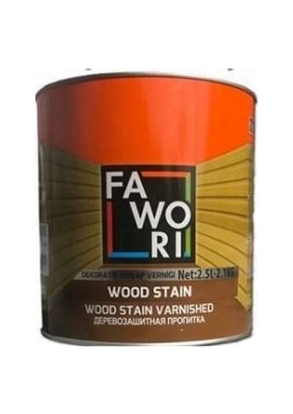 Wood Stain Dekoratif Ahşap Verniği 2,5 Lt