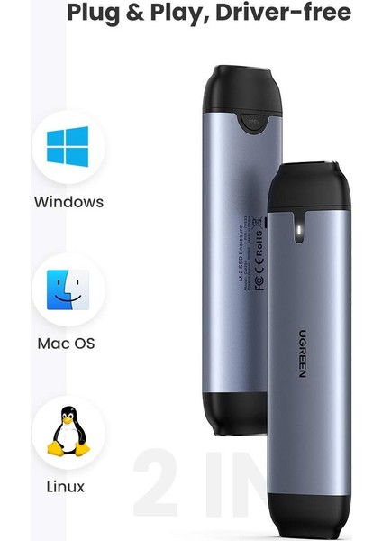 M.2 Sata SSD Ngff Usb-A Usb-C 3.1 Gen 2 Key B / B + M Disk Kutusu
