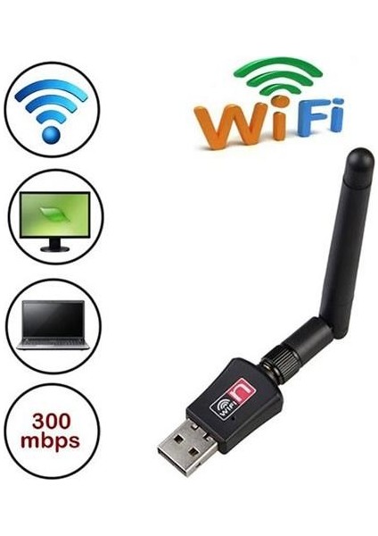 WN802N 300MBPS USB Kablosuz Wifi Alıcı Ağ Adaptörü