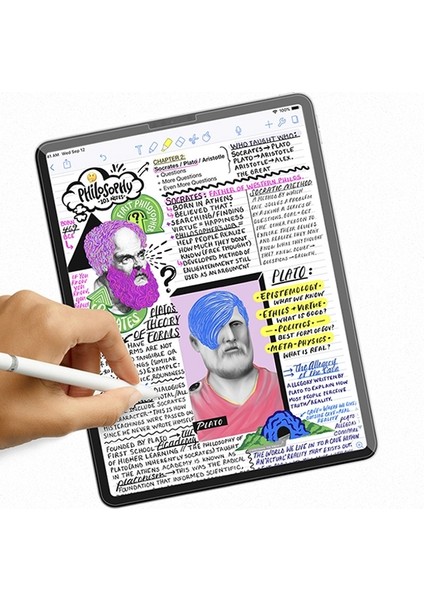 Apple iPad Pro 12.9" 2020/2018 Paper Like Film Darbe Emici Pet Ekran Koruyucu AL-32958