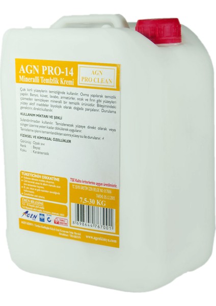 Mineralli Temizlik Kremi 7,5 kg