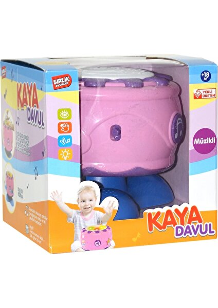 Birlik Toys URT009-02 Pilli Işıklı Kaya Davul Pembe