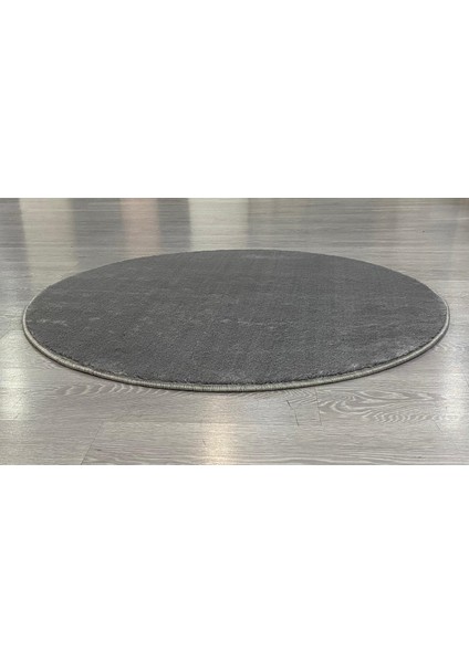 Gri Kaymaz Taban Yuvarlak Post Halı 160 x 160