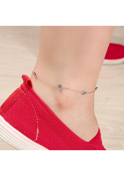 Gümüş Rose Nazar Boncuklu Halhal fiyatları