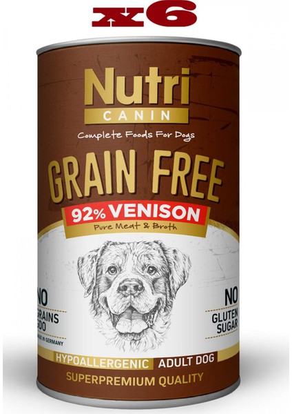 400 gr Geyik Etli Süper Premium Köpek Maması 6ADET