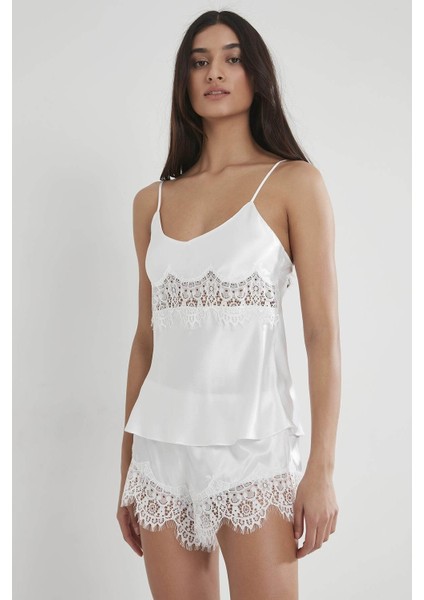 435 Şort Takım - Ekru