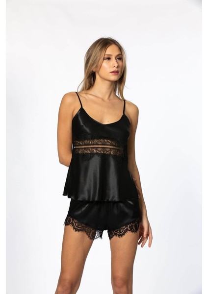 2490 Üçlü Şort Takım - Siyah