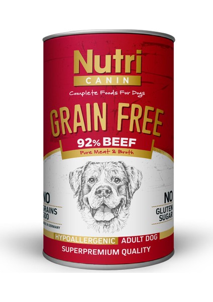 400GR %92 Sığır Etli Tahılsız Köpek Maması 4ADET