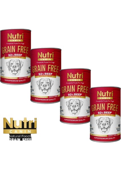 400GR %92 Sığır Etli Tahılsız Köpek Maması 4ADET