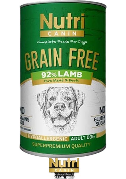 400GR %92 Kuzu Etli Tahılsız Köpek Maması 4ADET