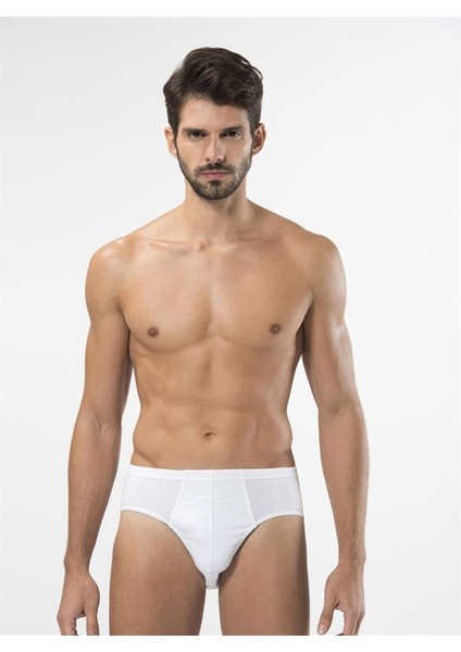112 Kom Erkek Slip Ikili Paket-Beyaz