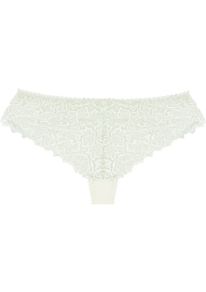 762 Önü Kumaş Arkası Dantel Brazil Külot - Ekru fiyatları