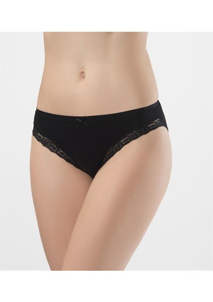 238 Ikili Likralı Fistolu Bikini - Siyah