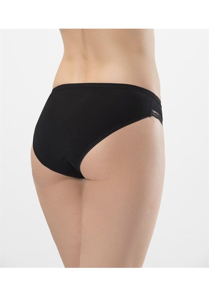 238 Ikili Likralı Fistolu Bikini - Siyah