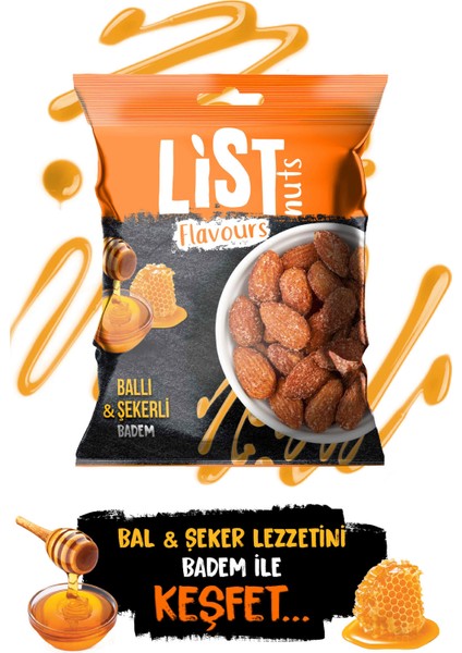 List Nuts Flavours Ballı & Şekerli Badem 100G