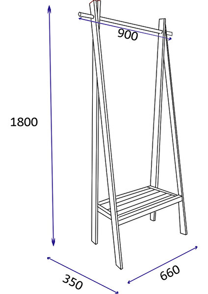 Sierra Doğal Ahşap Kıyafet Askılığı ve Ayakkabılık
