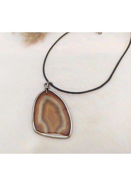 Doğal Akik Taş Moda Tasarım Kolye fiyatları