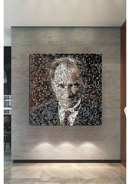 Atatürk Portresi, Dekoratif Kanvas Tablo, Resmi Büro ve Cafe Ler Için Uygun