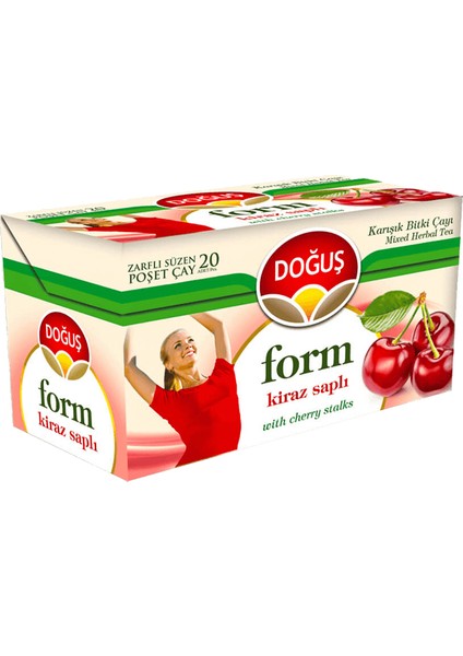 Doğuş Form Meyve Çayı Kiraz Saplı 20'li Paket