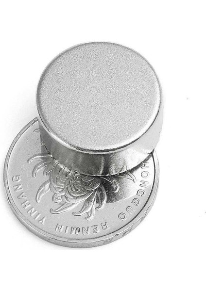 2 Adet Çap 20 mm Kalınlık 10 mm Yuvarlak Süper Güçlü Neodyum Mıknatıs