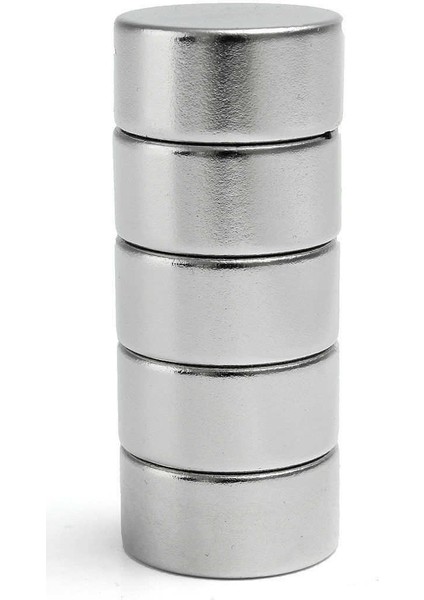 2 Adet Çap 20 mm Kalınlık 10 mm Yuvarlak Süper Güçlü Neodyum Mıknatıs