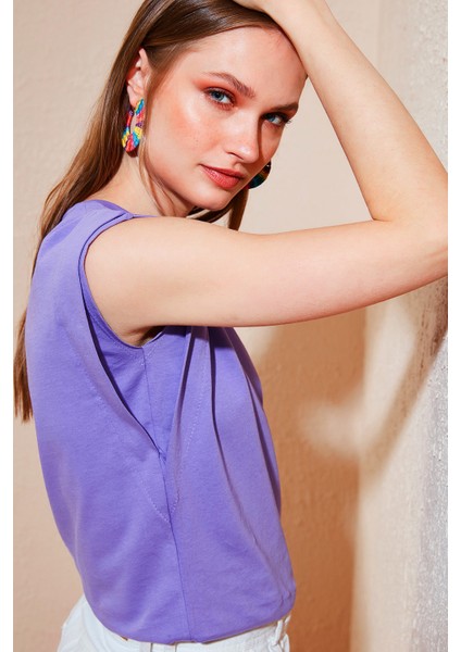 Bisiklet Yaka % 100 Pamuk T Shirt Kadın T SHİRT 5864019