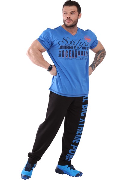 Erkek T-Shirt Pamuklu V Yaka Stilya 2904 modelleri