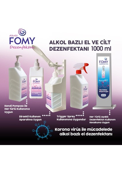 Alkollü El ve Cilt Dezenfektanı 1000 ml