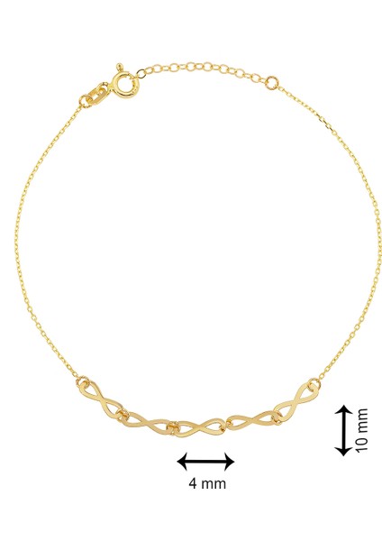 Beşli ve Sonsuzluk 14 Ayar Altın Bileklik fiyatları