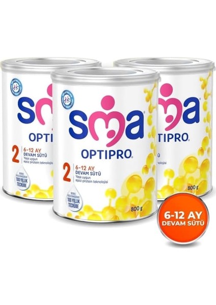 Optipro 2 800 gr x 3 Adet Toz Devam Sütü 6-12 Ay Bebekler İçin Zengin İçerik