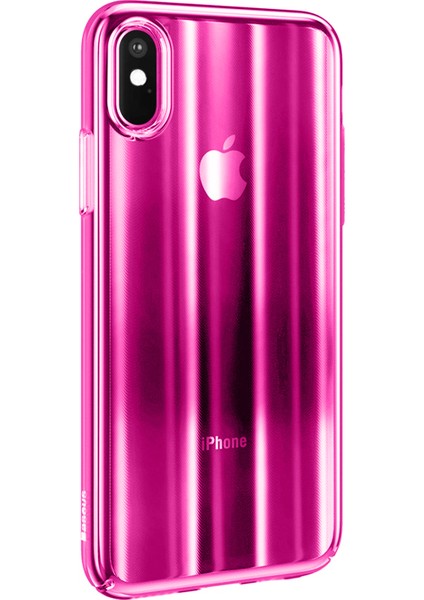 Aurora Case Serisi Şık Ve Koruyucu iPhone Xs Max Uyumlu xsmax için Kılıf WIAPIPH65-JG PEMBE