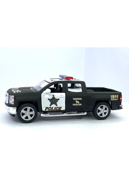 2014 Chevrolet Silverado Polis Çek Bırak 5inch. Lisanslı Model Araba, Oyuncak Araba 1:46