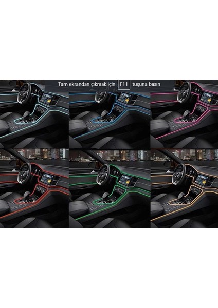 Jeep Torpido Ledi Ip LED Neon Şerit 2 Metre
