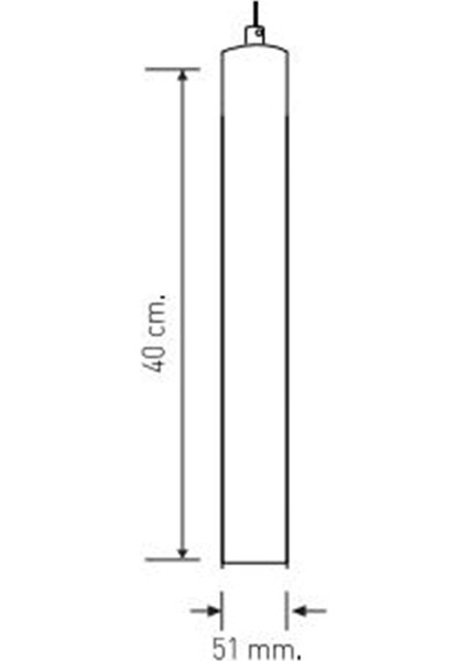DCR3021 E27 Duylu 40cm Çubuk Sarkıt Avize