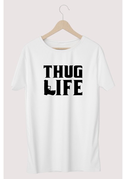 Thug Life Baskılı Kadın T-Shirt