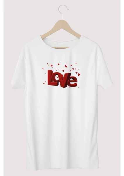 Love Baskılı Erkek T-Shirt