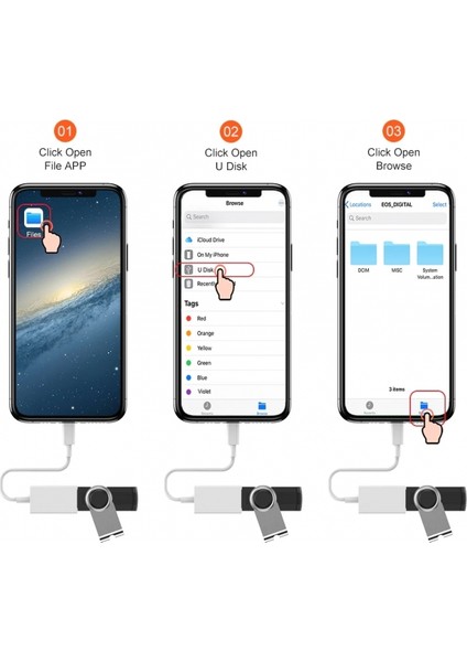 Lightning To USB Otg USB Tak Kullan Otg Adaptör Kablo