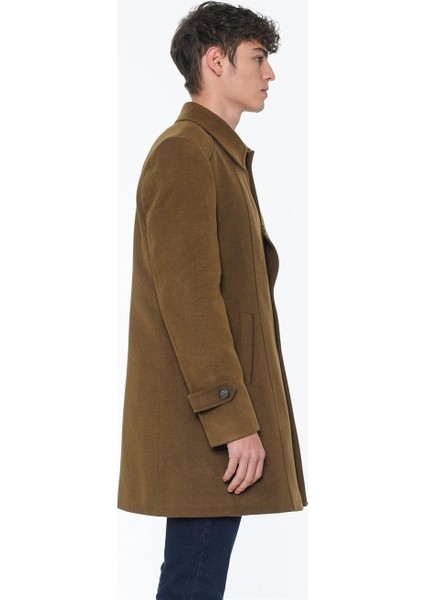 PLT7226 Dewberry Battal Palto-Camel modelleri