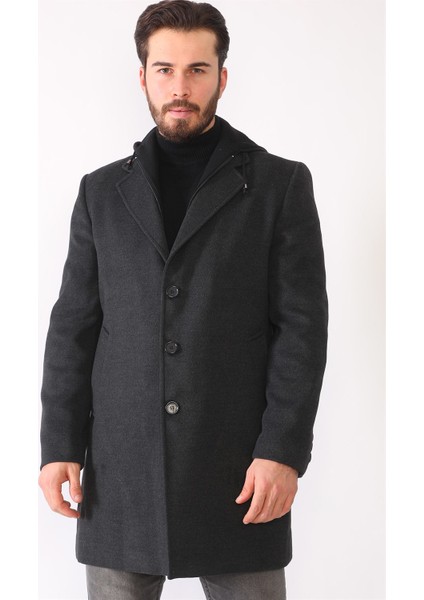 PLT8395 Dewberry Battal Palto-Antrasit modelleri