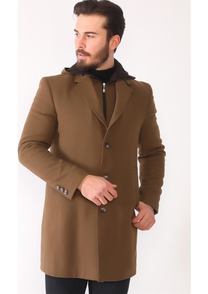 PLT8395 Dewberry Battal Palto-Camel