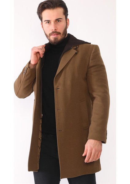 PLT8395 Dewberry Battal Palto-Camel