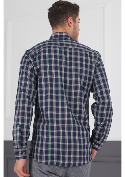 G718 Derberry Erkek Gömlek-Lacivert modelleri