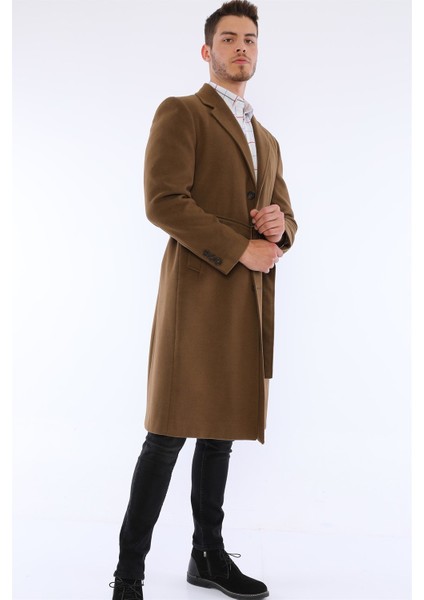 PLT8400 Dewberry Erkek Palto-Camel indirimleri