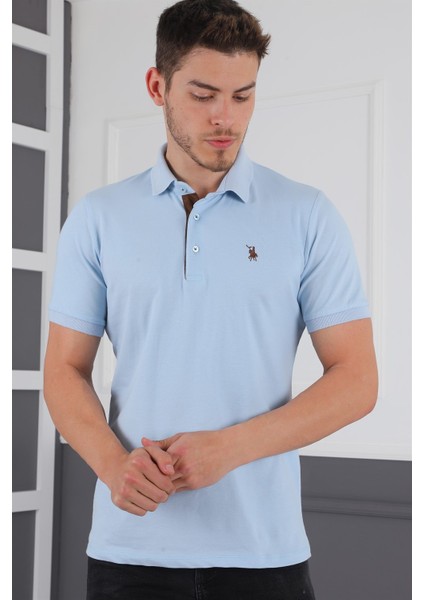 T8581 Dewberry Erkek T-Shirt-Mavi